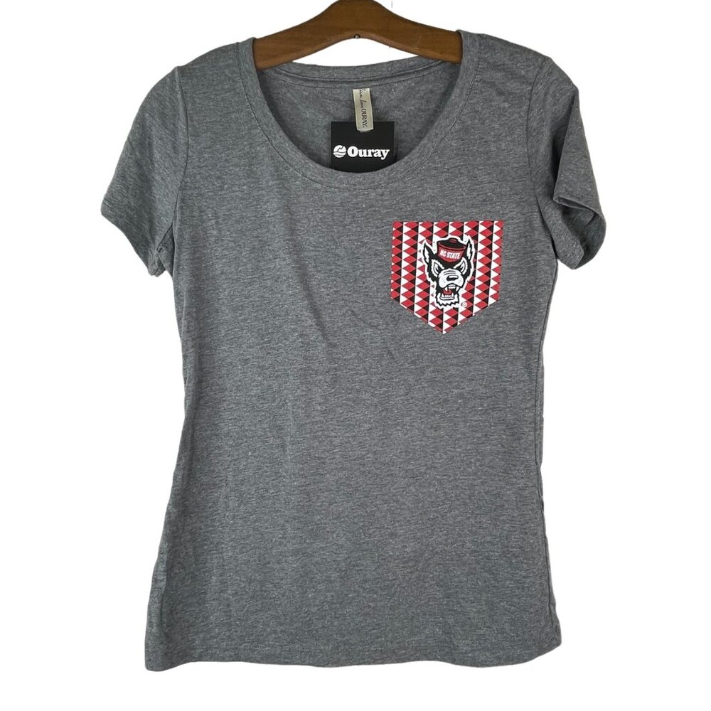 Ouray NC State TShirt Tri Blend Scoop Short Sleeve Cotton Blend Size Medium NEW